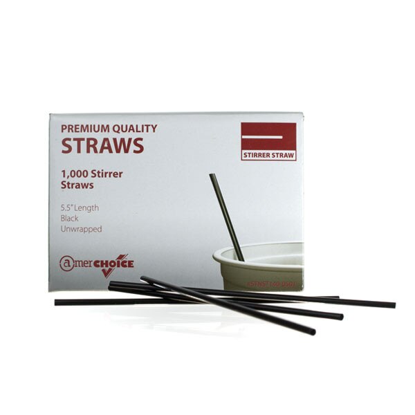 Black Plastic Coffee Stirrers